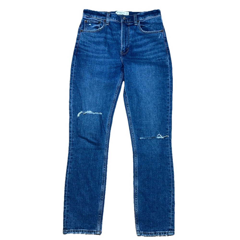 Abercrombie & Fitch The Skinny High Rise Knee Holes Stretch Jeans Womens 26/2